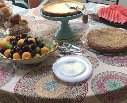 dessert table for breakfast