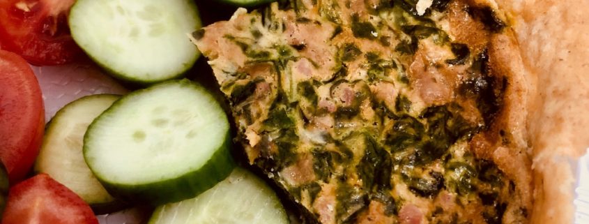 Non dairy spinach quiche