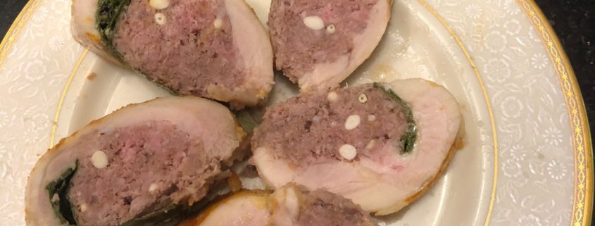 Stuffed chicken thighs