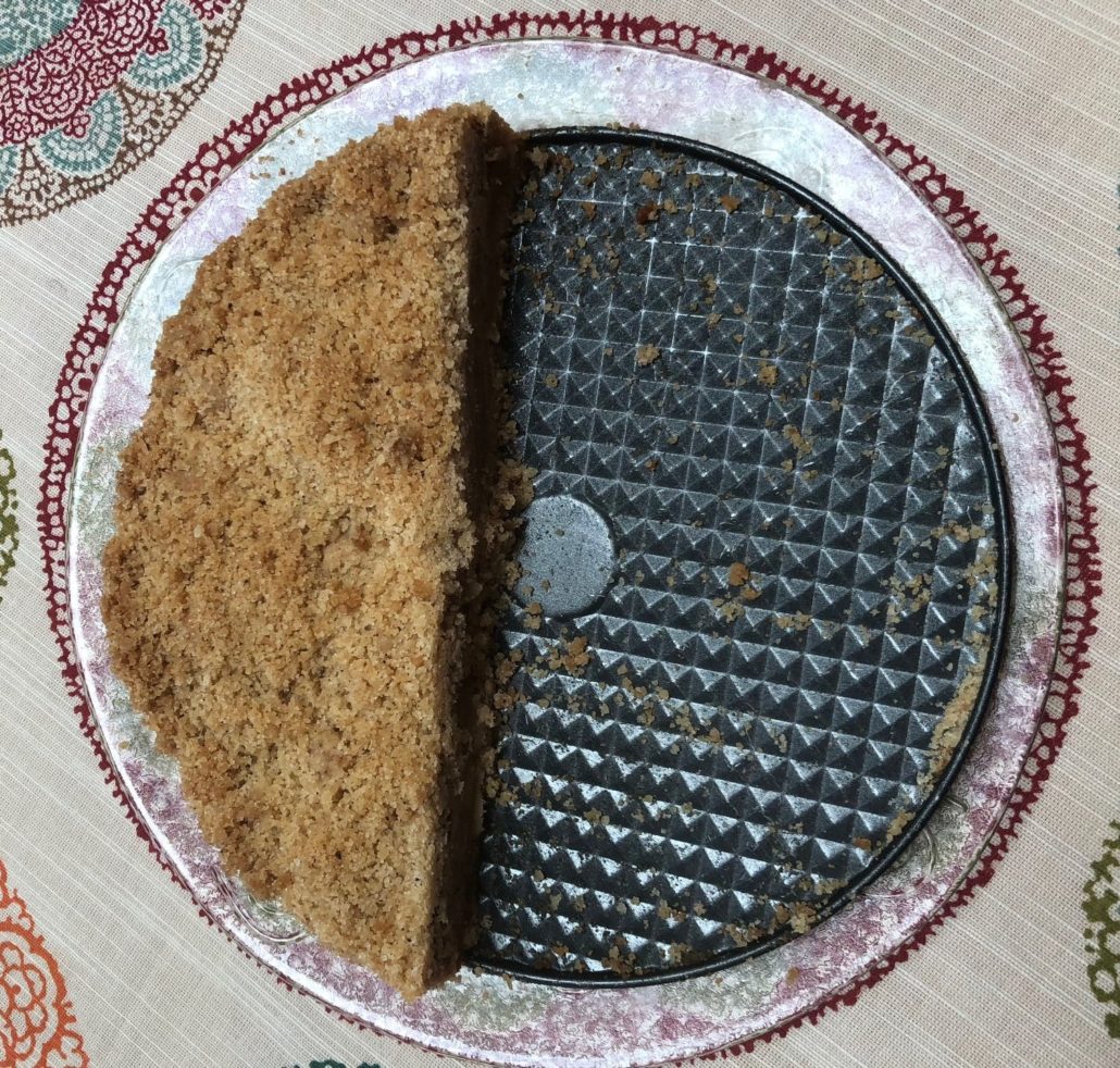 Half gone Apple Crumb Pie