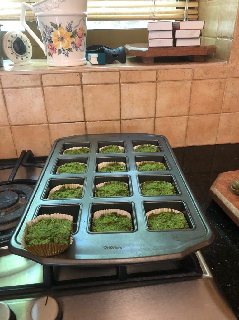 spinach kuglettes in muffin cups
