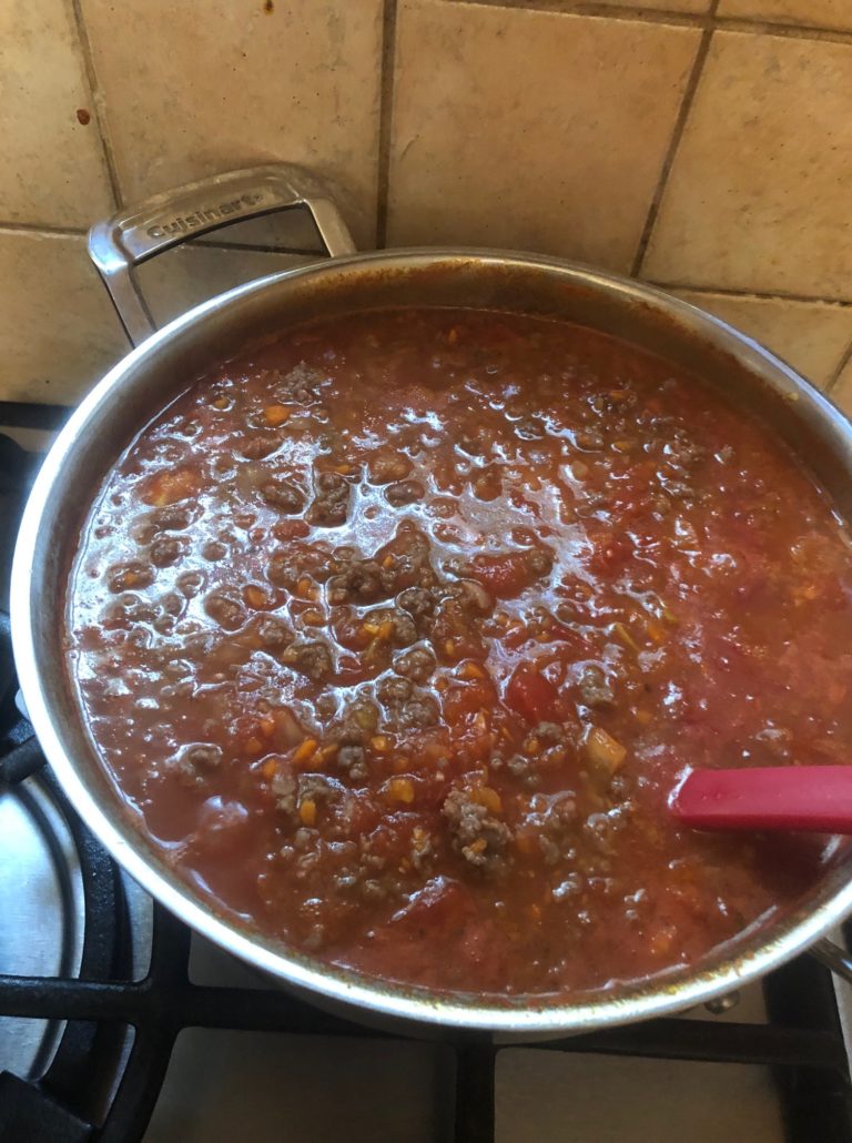 Thickening bolognese sauce
