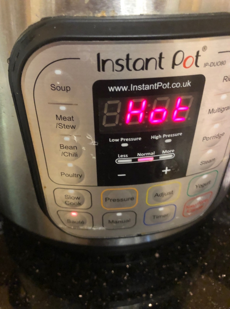 Instant Pot on HOT