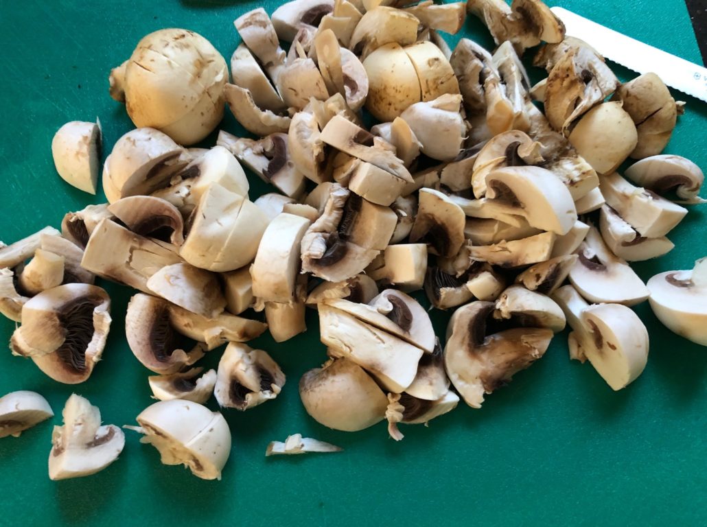 chunked mushrooms