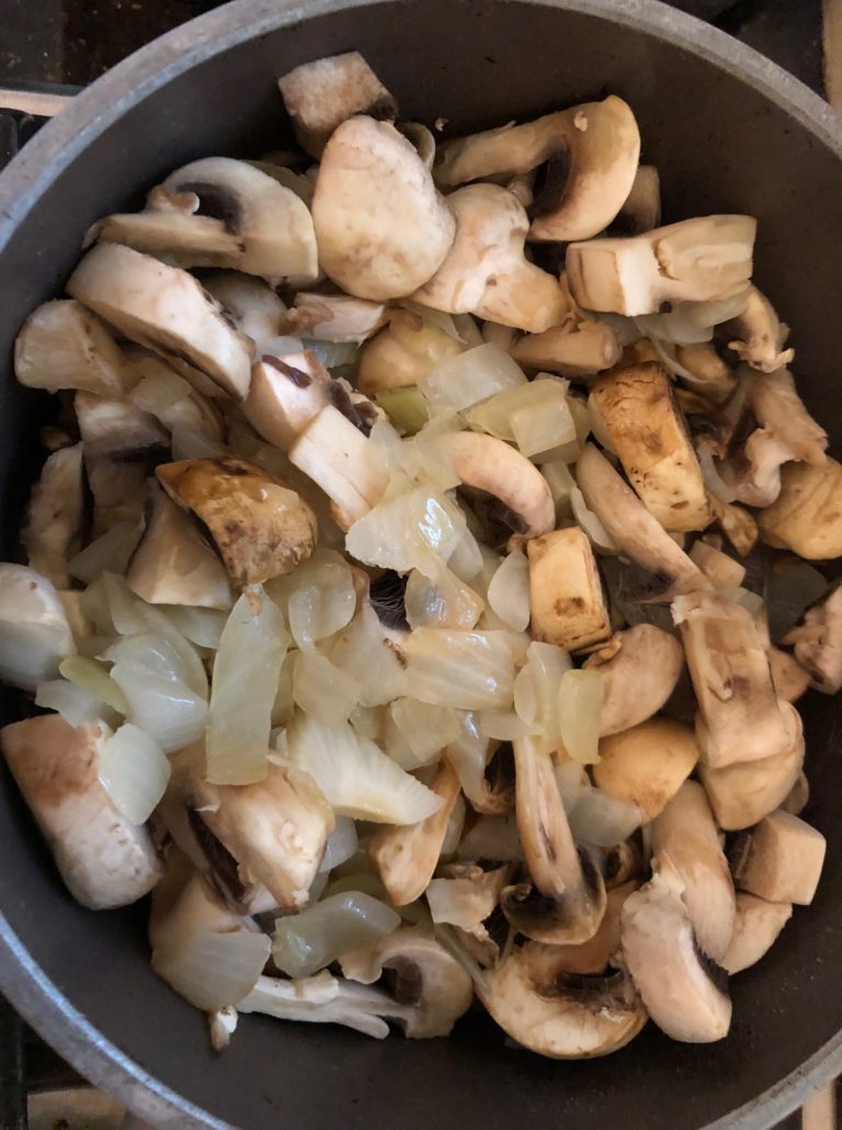 Onions and mushrooms