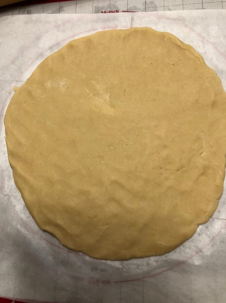 Rolled out pie crust