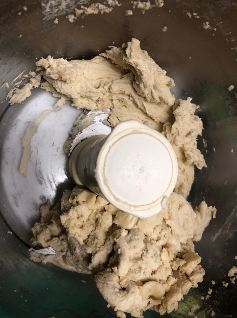 Rugelach dough massed