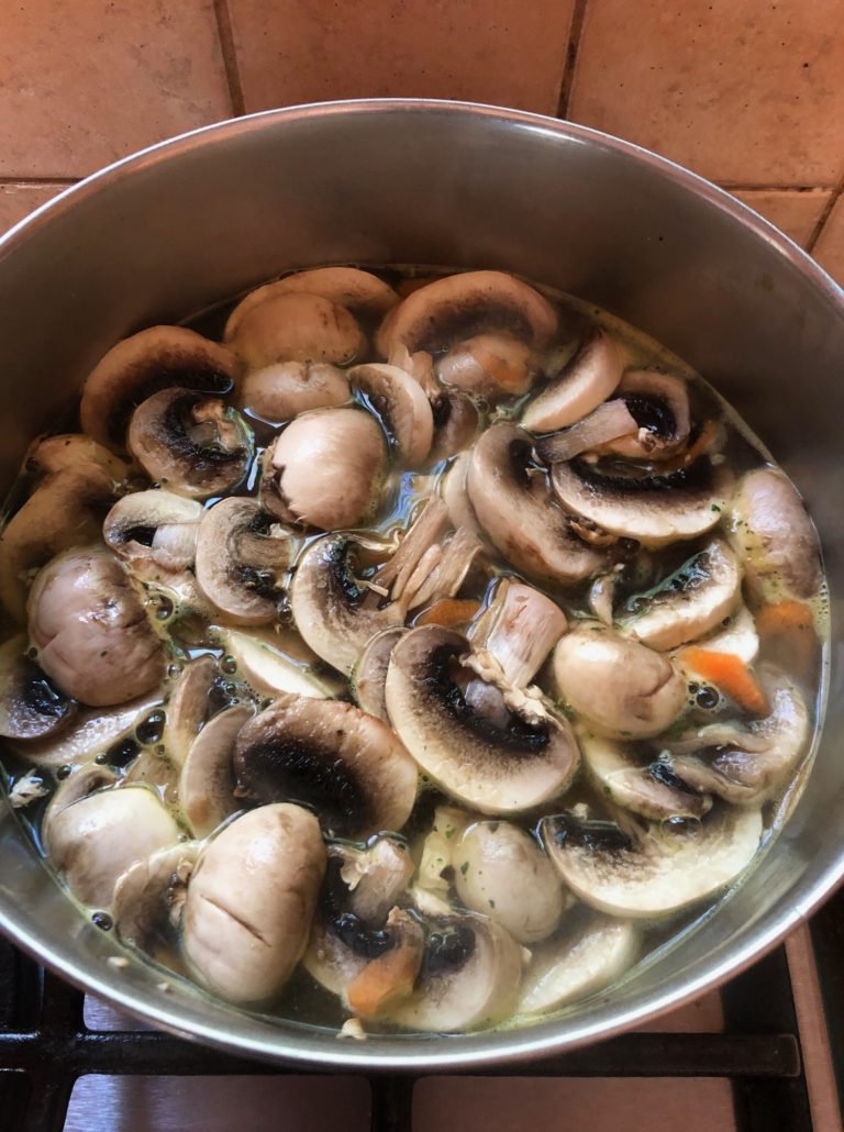 cooking the veggies