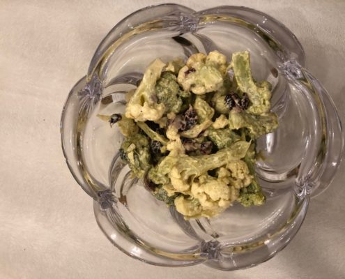 Curried Cauliflower Broccoli Salad