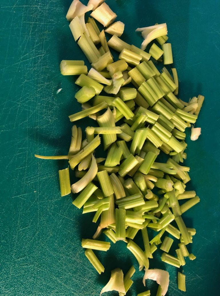 Rough chopped celery