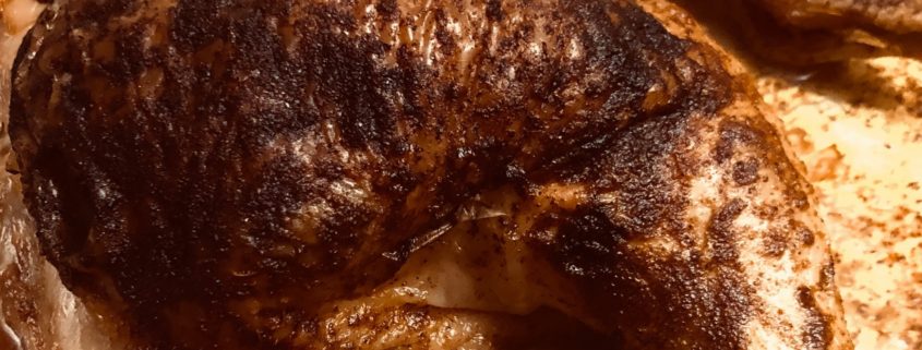 Roast Chicken with Breadcrumb Stuffing