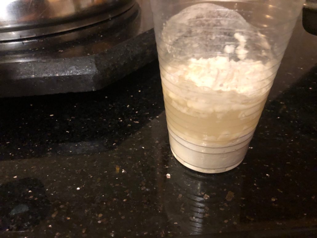 unmixed slurry