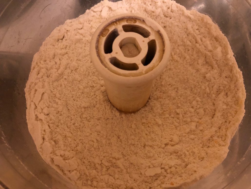 Flour, baking powder, salt and butter