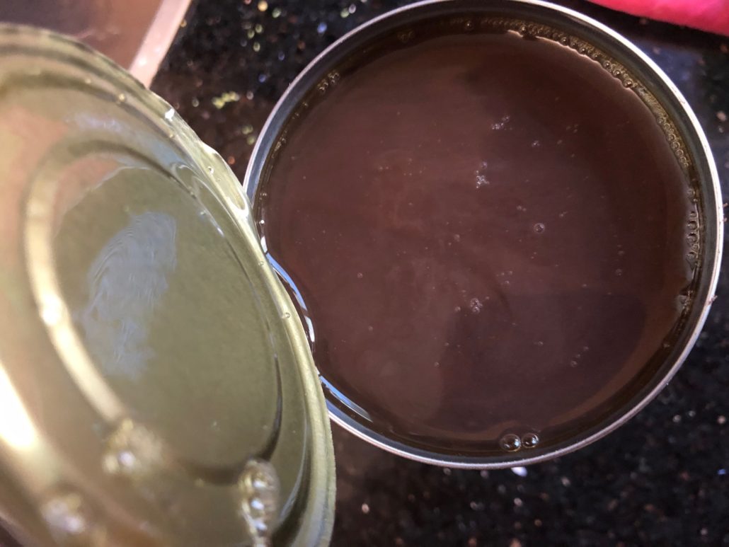 Gloppy liquid they come in