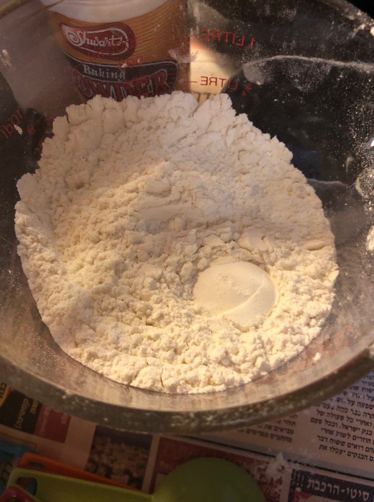 flour, baking powder and salt