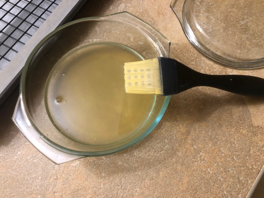 lemon juice and sugar, melted together in microwave