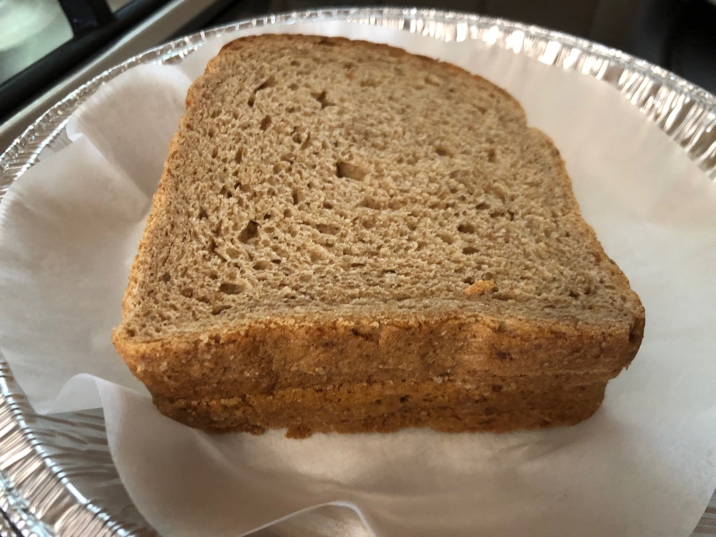 four pieces wholegrain bread