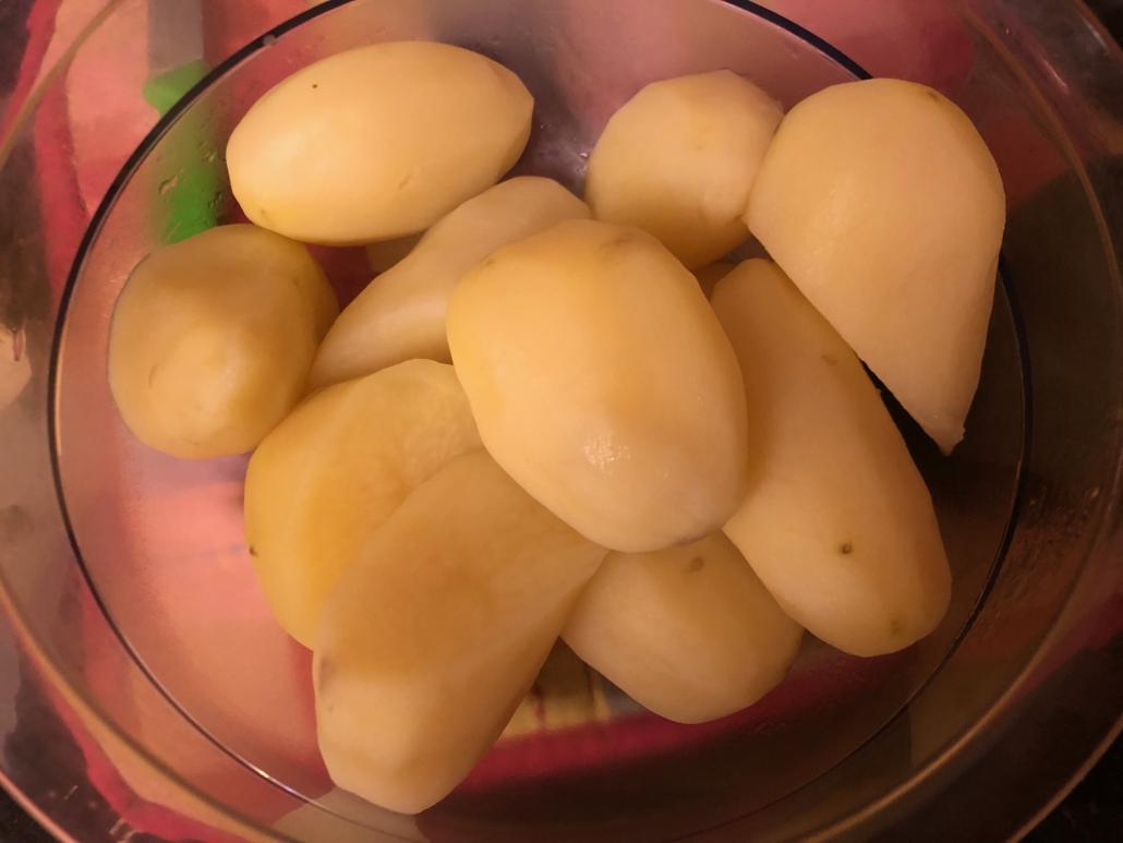 potatoes cooling in bowl