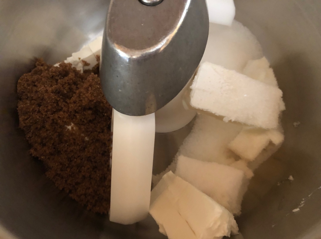 Cream butter/marg with sugars