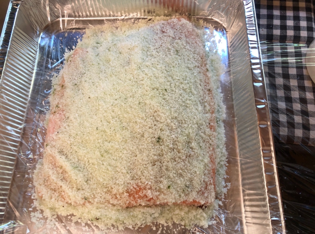 completely coated salmon