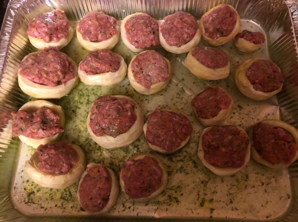 Uncooked stuffed artichokes