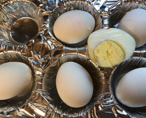 Hard "boiled" eggs in the oven