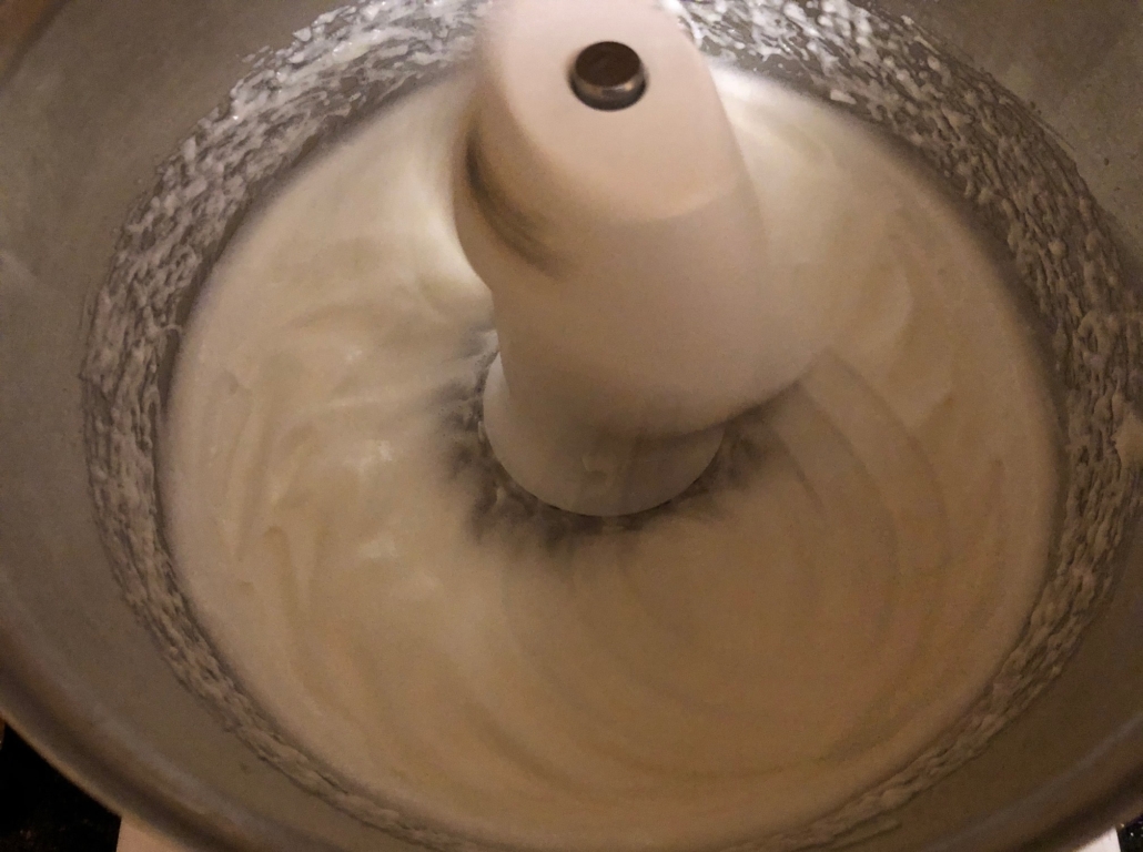 Not fully beaten Meringue