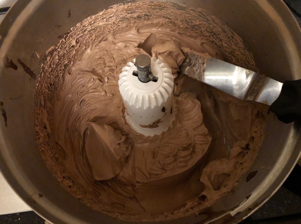 The whipped chocolate frosting