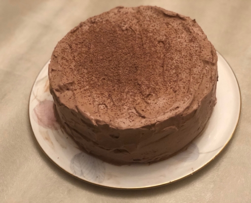 Party Walnut Torte with Chocolate Whipped Frosting