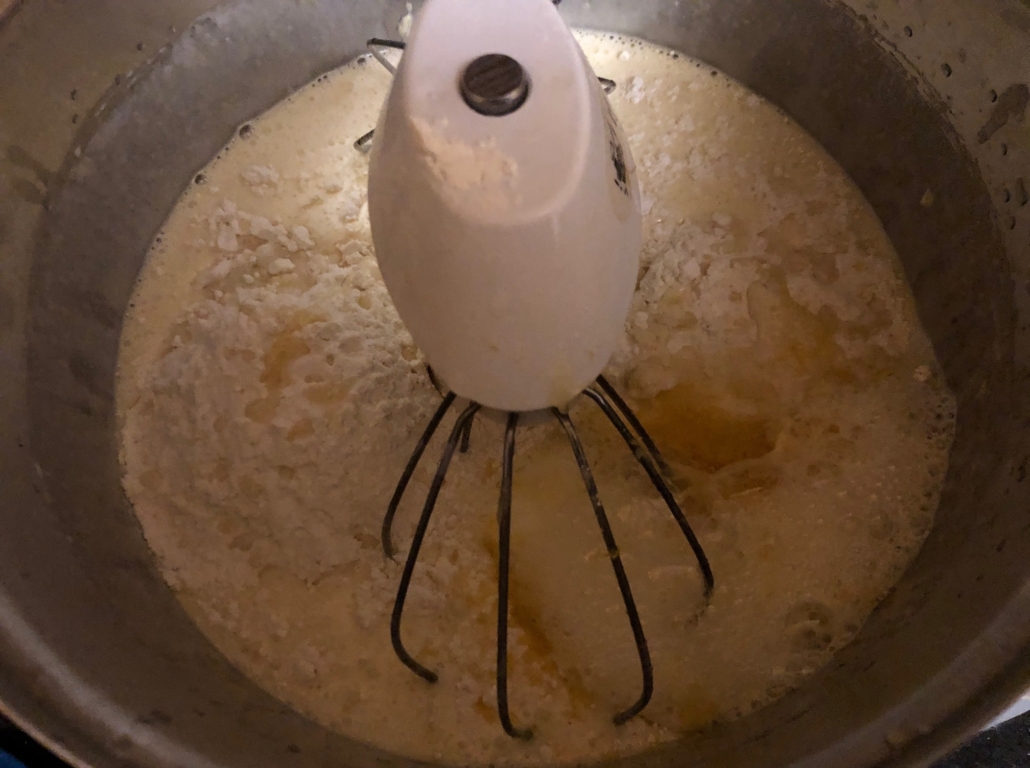 dry ingredients on top