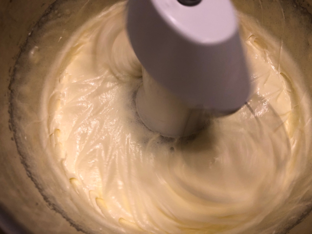 beaten eggs and sugar