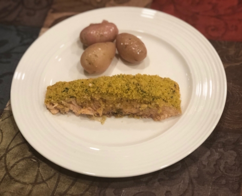 Breadcrumb Herb Crusted Salmon