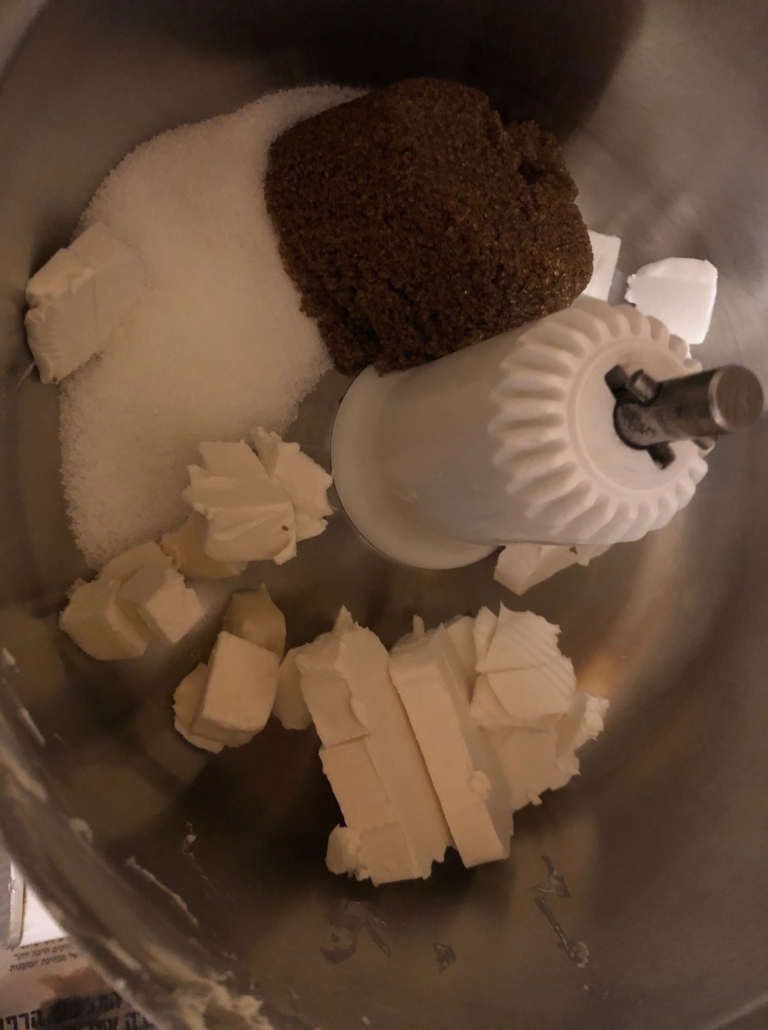 marg, white and brown sugar