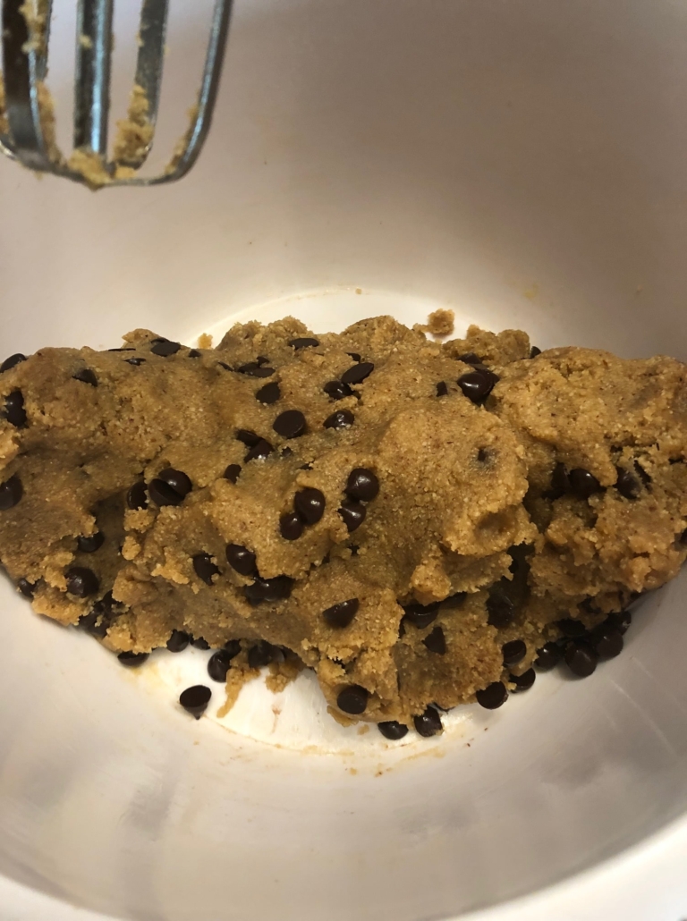 dough with chocolate chips