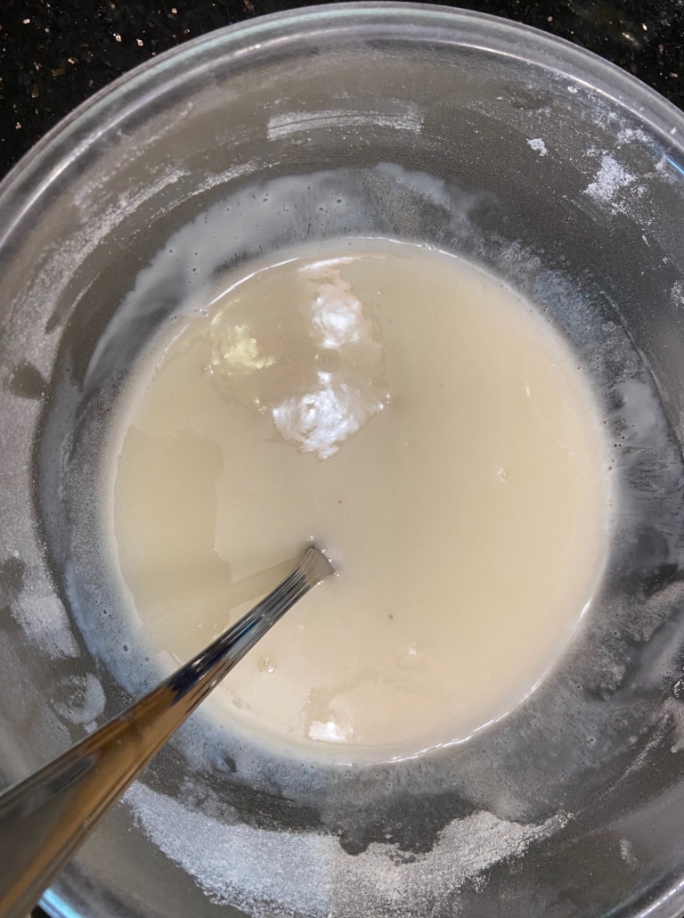 thick but liquidy icing