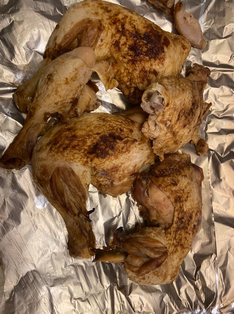 Cooked chicken