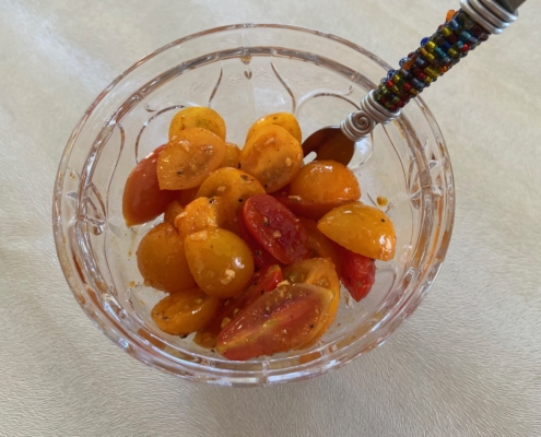 two tone cherry tomato salad