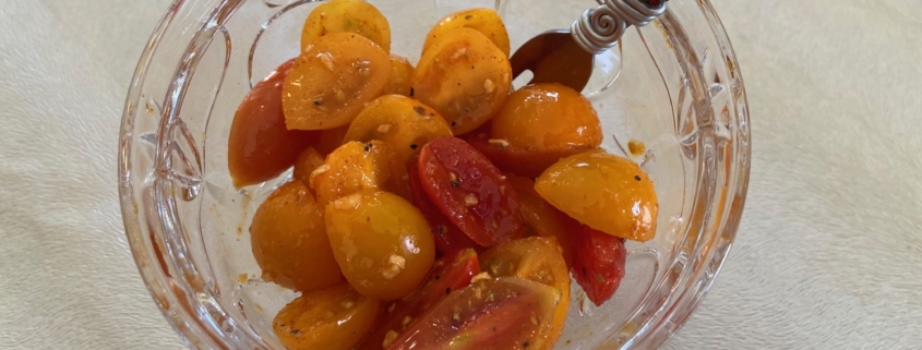 two tone cherry tomato salad