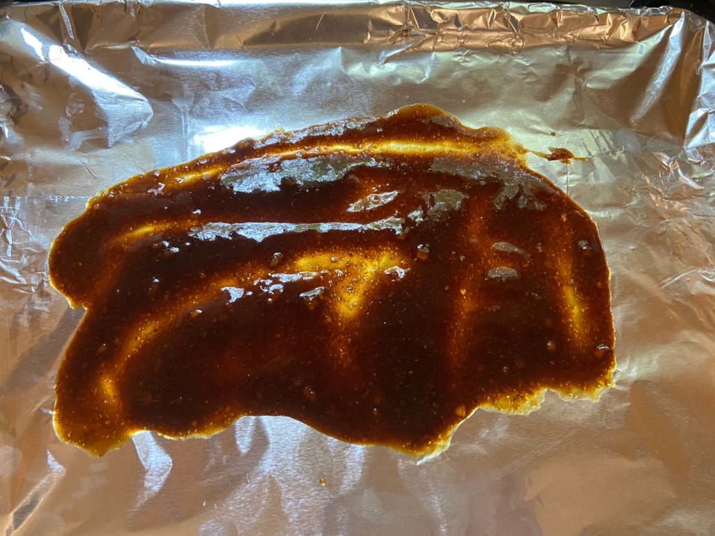 sauce on foil