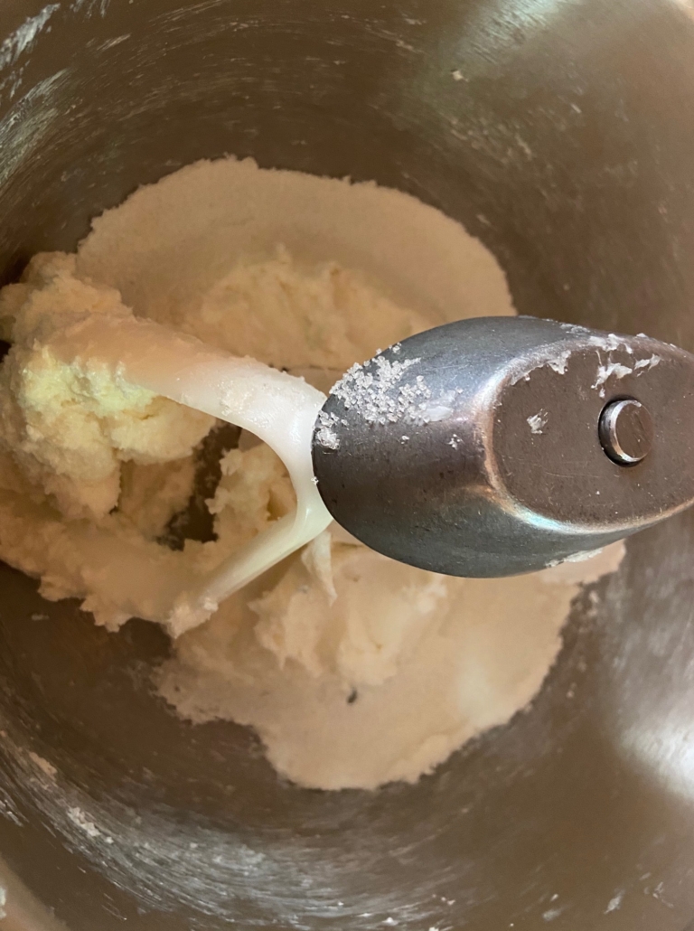 Creamed butter/marg and sugar