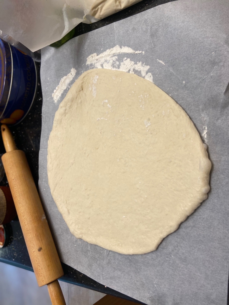 rolled out dough