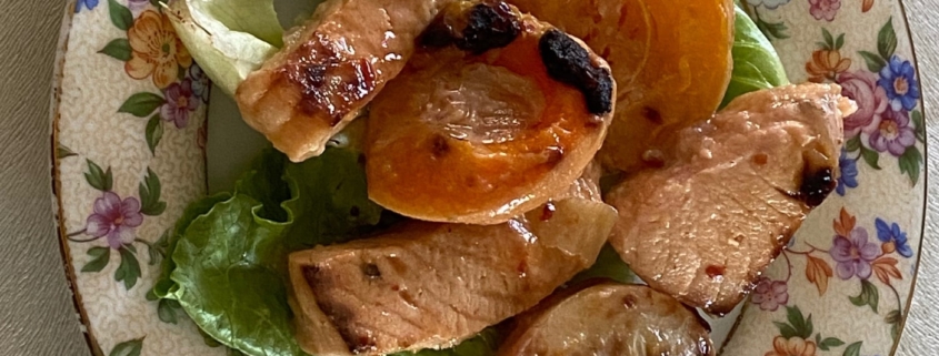 Fabulous Five Minute Tray Broil Salmon with Peaches and Apricots