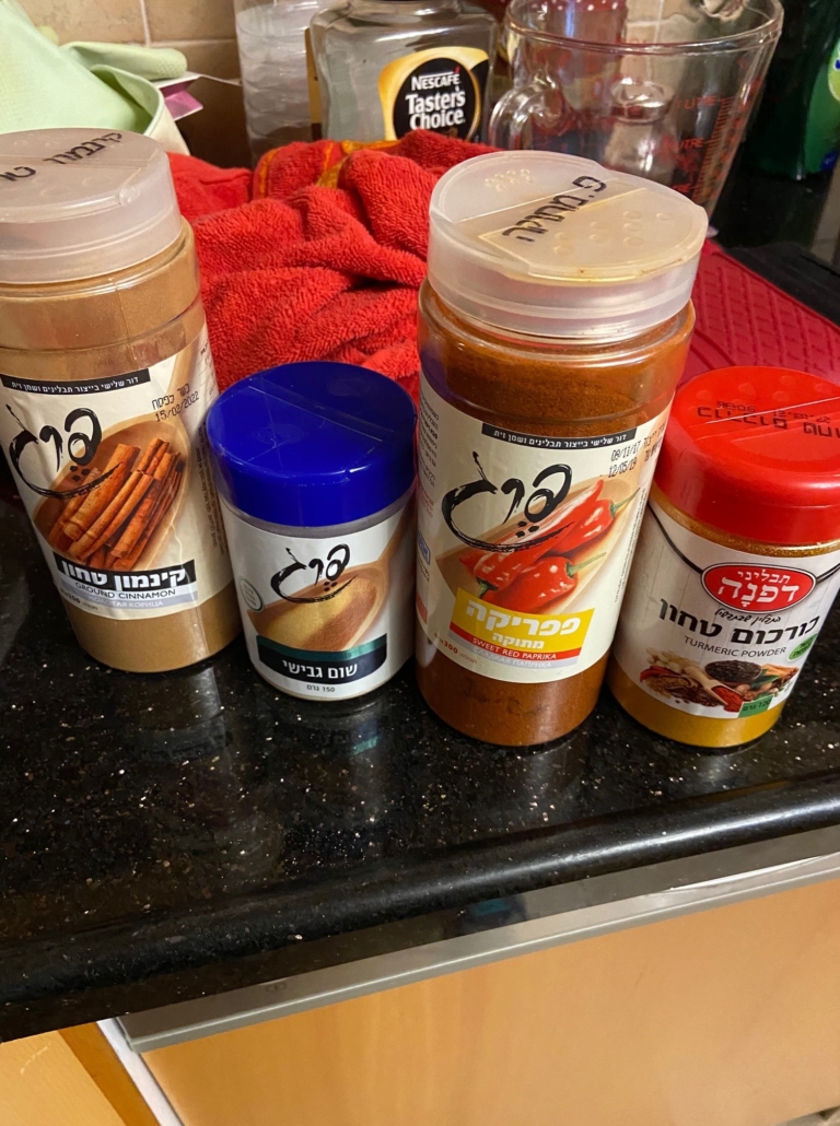 spices in a row