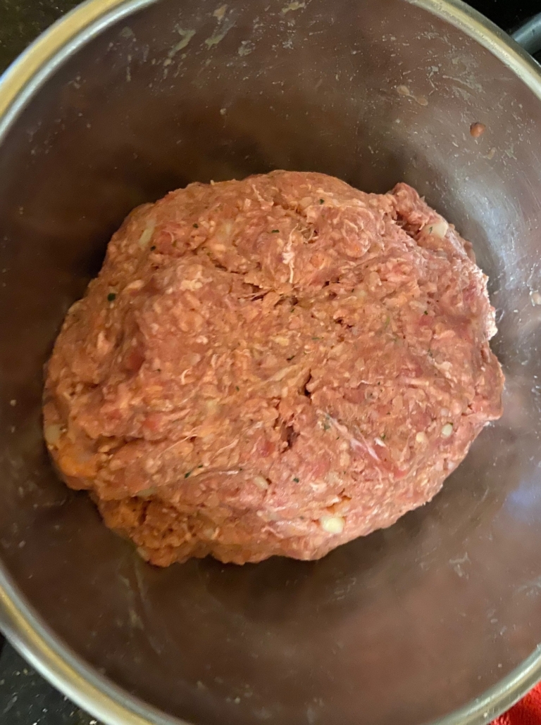 smooth meat mixture