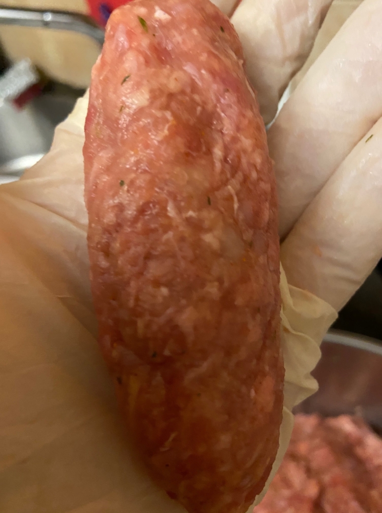 torpedo shaped kebab mixture