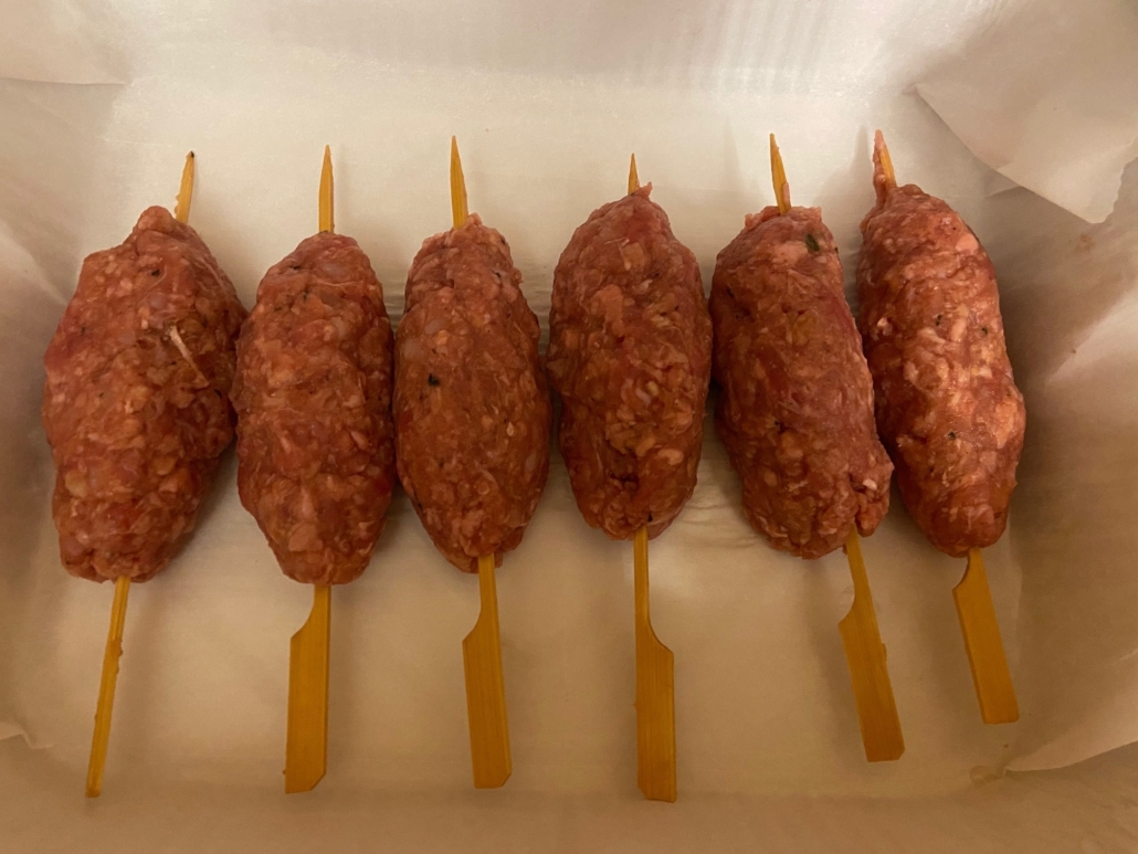 kebabs like ducks in a row