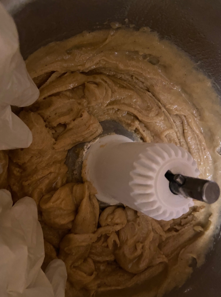 beaten biscotti dough