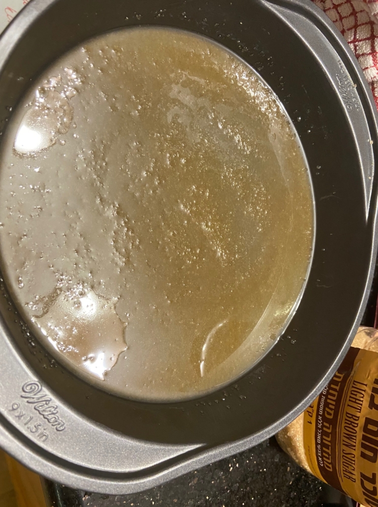 prepping the pan