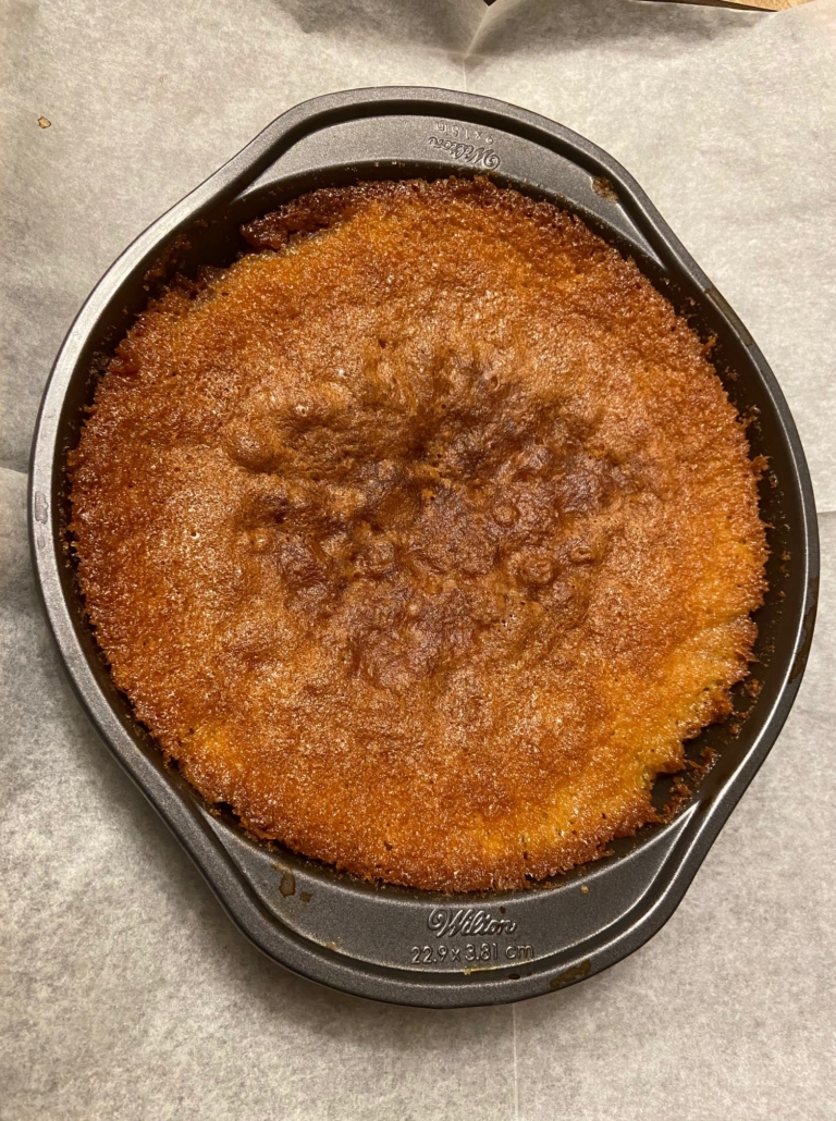 Golden brown cake
