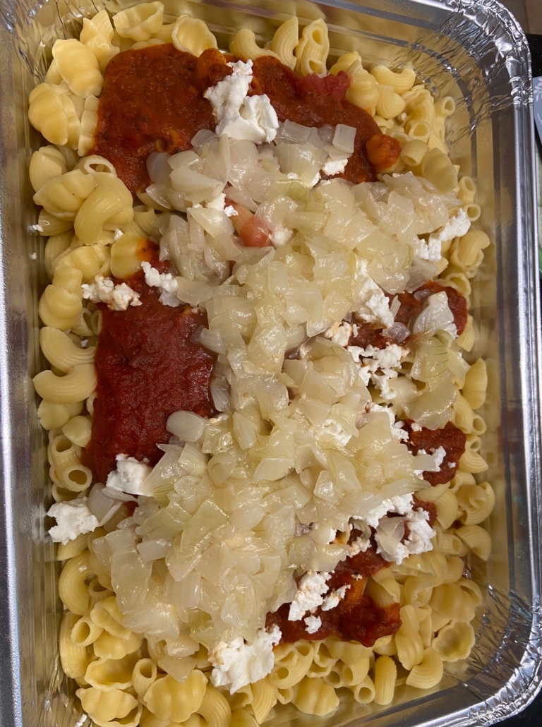 adding the fried onion